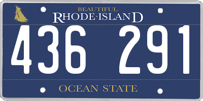 RI license plate 436291