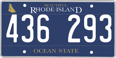 RI license plate 436293