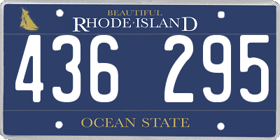 RI license plate 436295