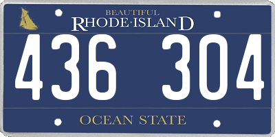RI license plate 436304