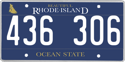 RI license plate 436306