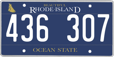 RI license plate 436307