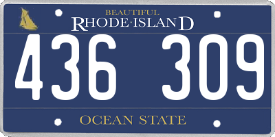 RI license plate 436309
