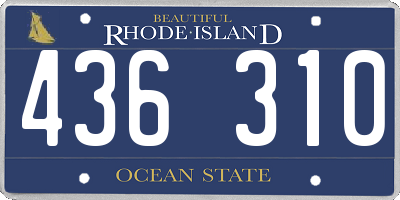RI license plate 436310