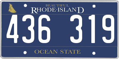 RI license plate 436319