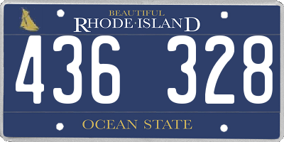 RI license plate 436328