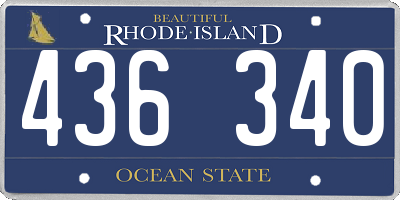 RI license plate 436340