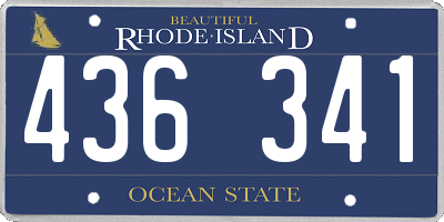 RI license plate 436341