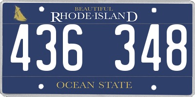 RI license plate 436348