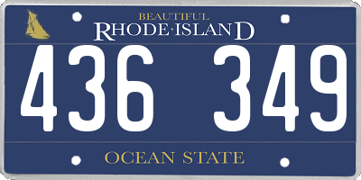 RI license plate 436349