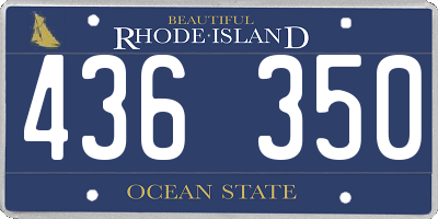 RI license plate 436350