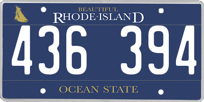RI license plate 436394