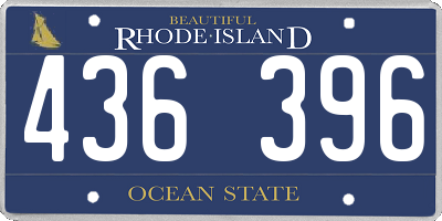 RI license plate 436396
