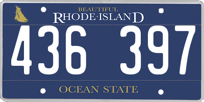 RI license plate 436397