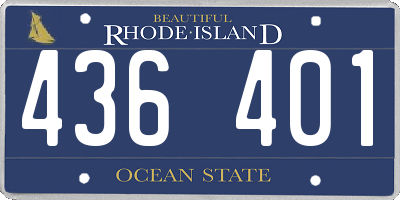 RI license plate 436401