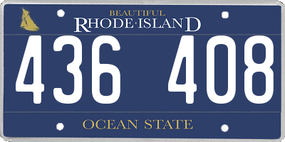 RI license plate 436408