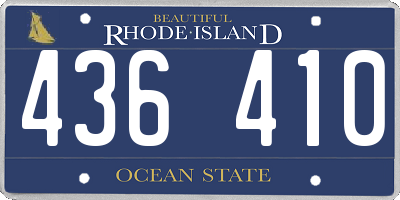 RI license plate 436410
