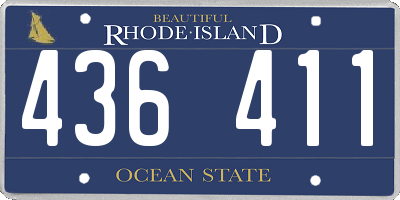 RI license plate 436411