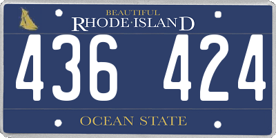 RI license plate 436424