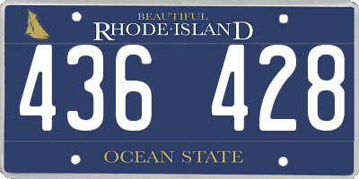 RI license plate 436428