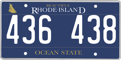 RI license plate 436438
