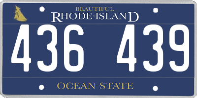 RI license plate 436439