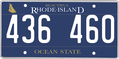 RI license plate 436460