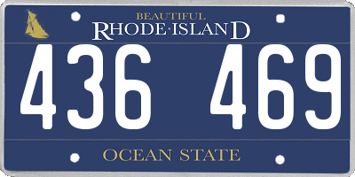 RI license plate 436469