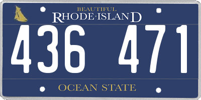 RI license plate 436471