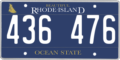 RI license plate 436476
