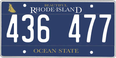 RI license plate 436477