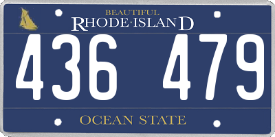 RI license plate 436479