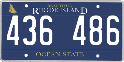 RI license plate 436486