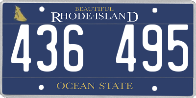 RI license plate 436495