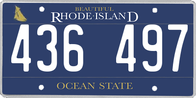 RI license plate 436497