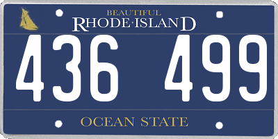 RI license plate 436499