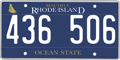 RI license plate 436506