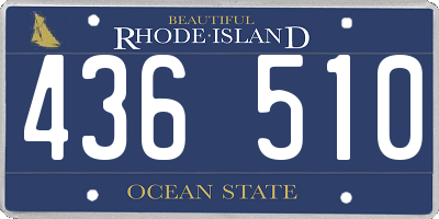 RI license plate 436510