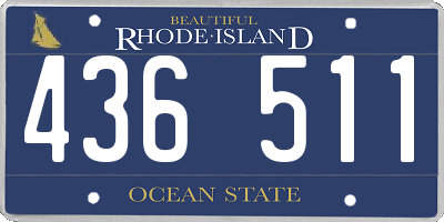 RI license plate 436511