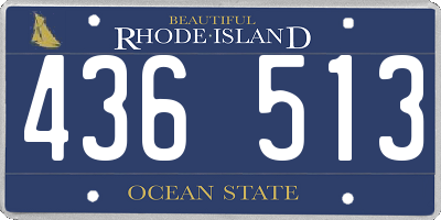RI license plate 436513