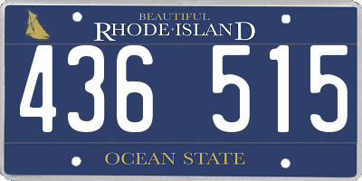 RI license plate 436515