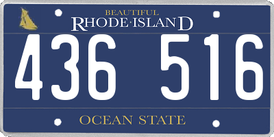 RI license plate 436516
