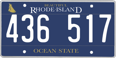 RI license plate 436517