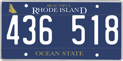 RI license plate 436518