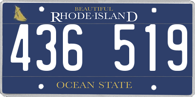 RI license plate 436519