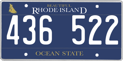 RI license plate 436522