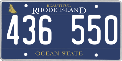 RI license plate 436550