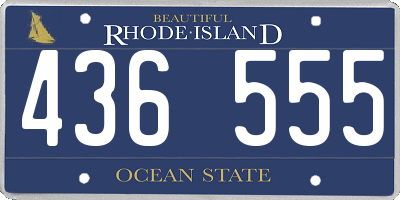 RI license plate 436555