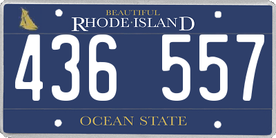 RI license plate 436557