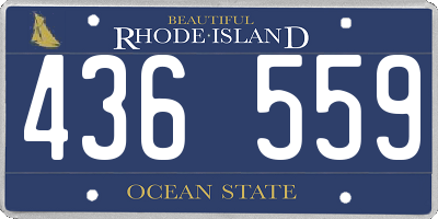 RI license plate 436559